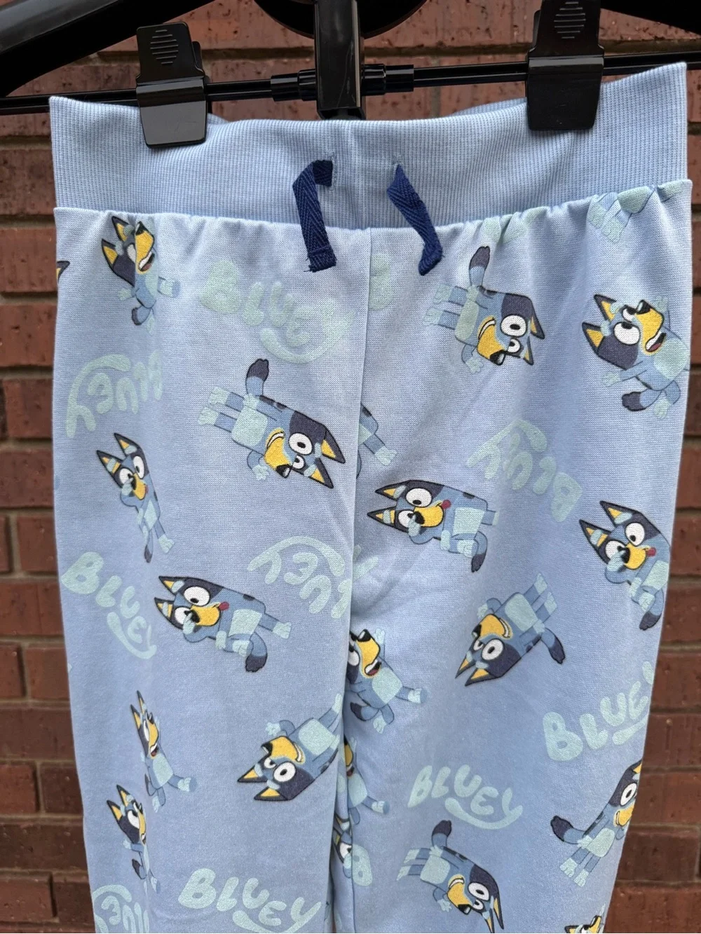 Bluey Kids Zip Up Hoodie Jogger Pants Set Light Blue Tracksuit Size 8 Unisex Dog